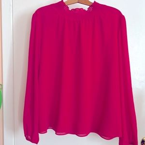 J. Crew Long Sleeve Chiffon Blouse
